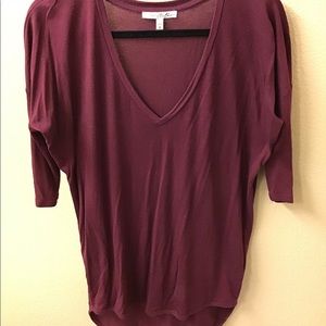 Maroon top